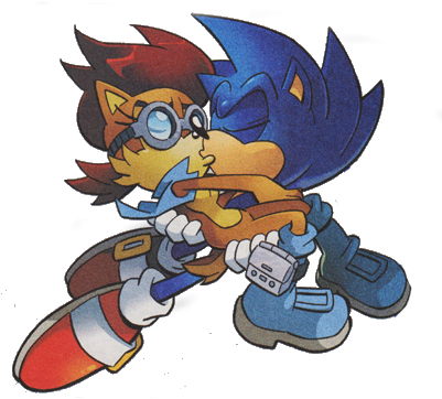 Sonic Sally - Sonic Archie Comics Sonally (404x371), Png Download