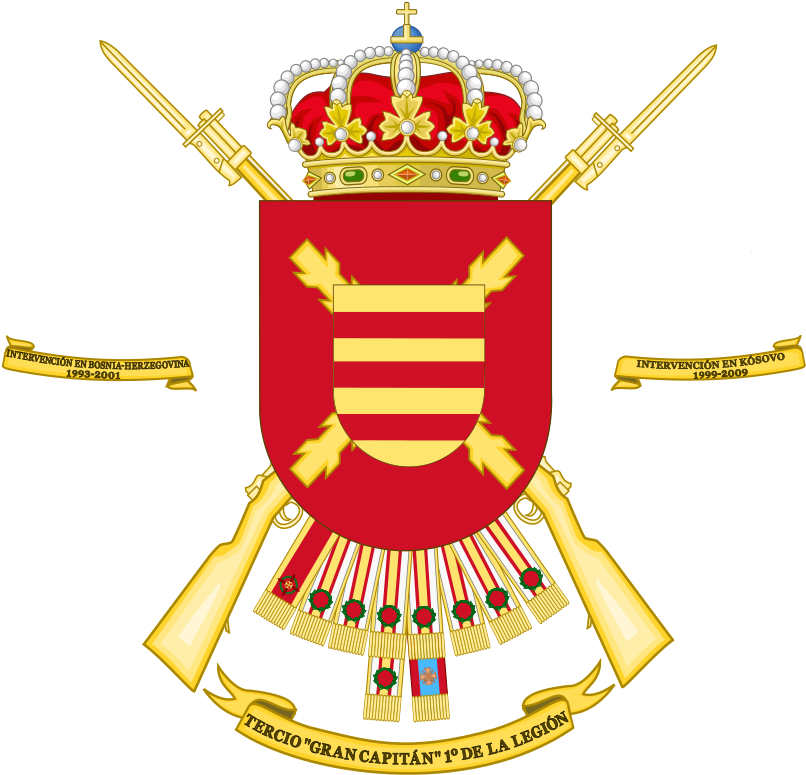 Currentarms Of The 1st Tercio Of The Spanish Legion, - Coat Of Arms For Alexander (814x796), Png Download