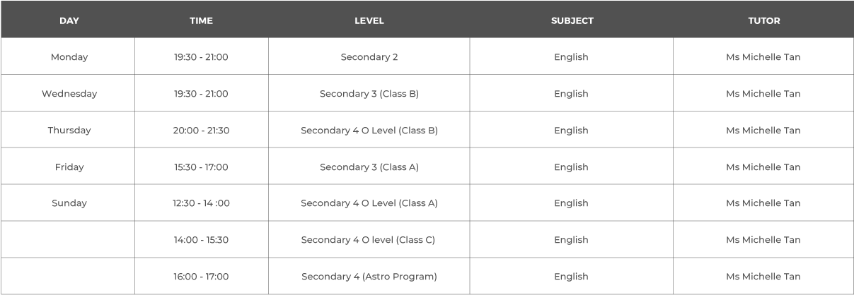2018 English Class Schedule - Number (1270x473), Png Download