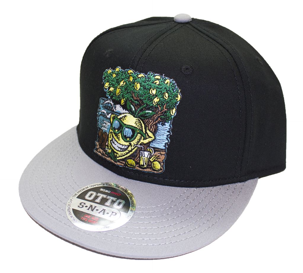 Lemon Life Beach Black With Grey Bill Snap Back Hat - Hat (1023x923), Png Download