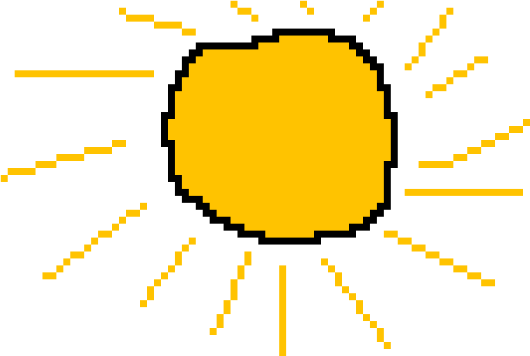 Bright Sun - Pixel Circle Terraria (820x620), Png Download