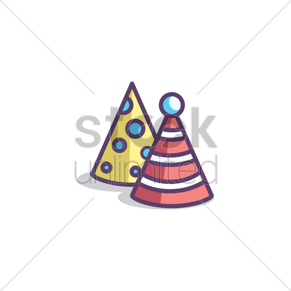 Birthday Hat Vector - Party Hat (600x600), Png Download