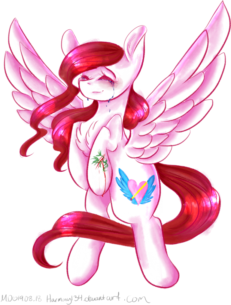 Harmony134, Crying, Eyes Closed, Female, Mare, Oc, - Fairy (868x1024), Png Download