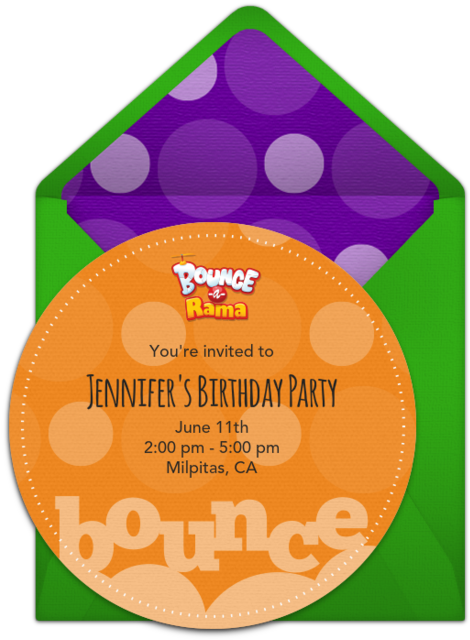 Bounce A Rama Online Invitation - Circle (650x650), Png Download