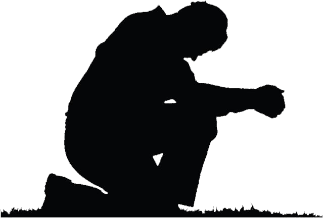 Prayer Group Logo - Silhouette Man Praying (675x445), Png Download