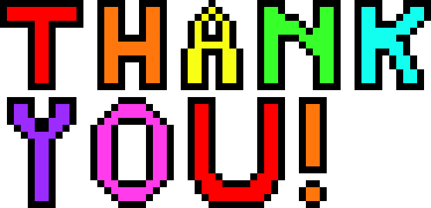 Thank You So Much - Pixel Art (620x300), Png Download