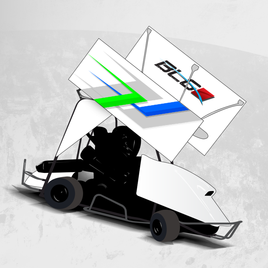 Blue Clipart Car Go-kart Blue On Black - Outlaw Wing Kart (900x900), Png Download