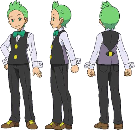 Cilan Bw Characters Sheet - Pokemon Best Wishes Dento (431x416), Png Download