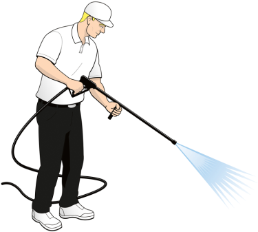 Click Here Now - Bike Washing Clip Art (393x350), Png Download