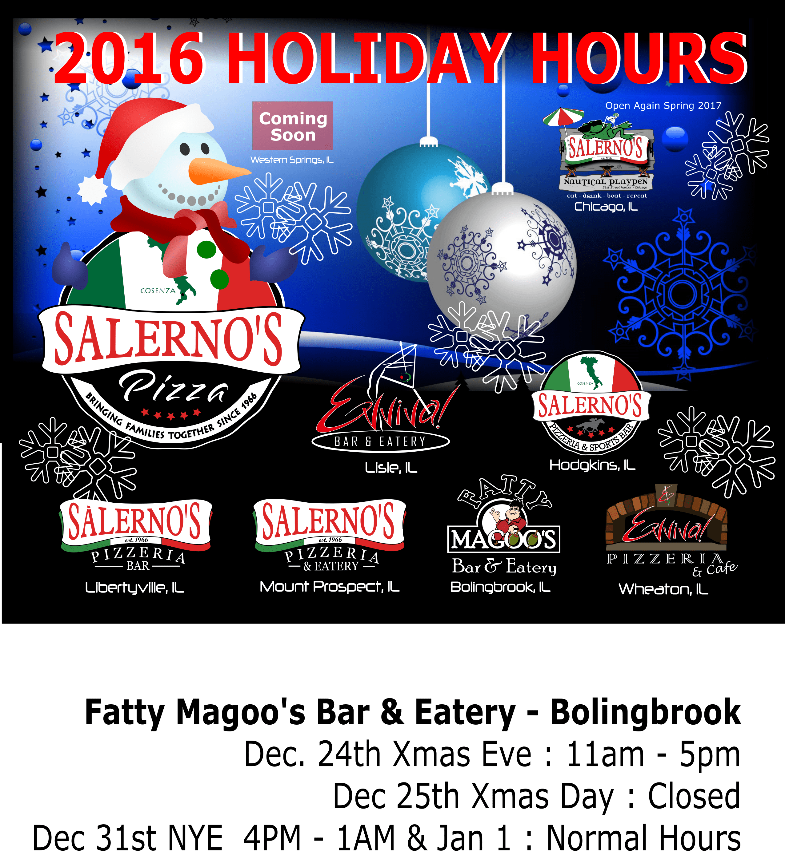 New Years Eve 4am 1am - Salernos (2550x3300), Png Download