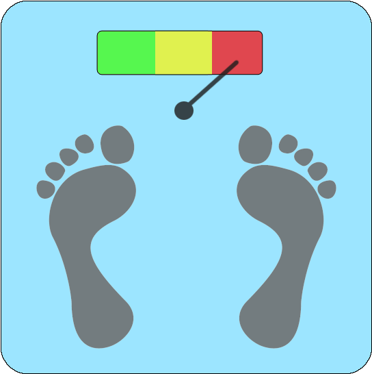 Realistic Weight Loss Goals - Feet Tracks (600x600), Png Download