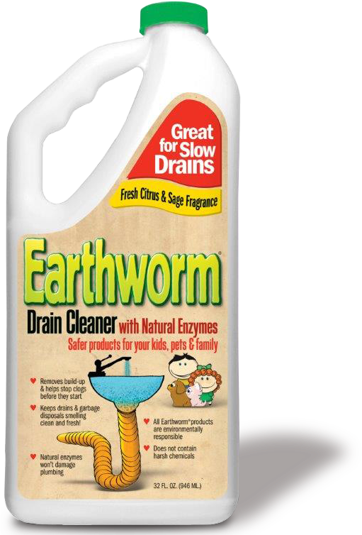 Family-safe Drain Cleaner - Earthworm - Family Safe Drain Cleaner - 32 Oz. (516x768), Png Download