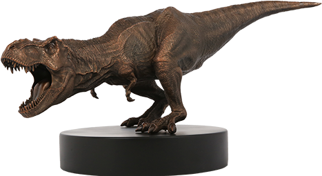 Bronze T-rex Statue - Tyrannosaurus (480x254), Png Download