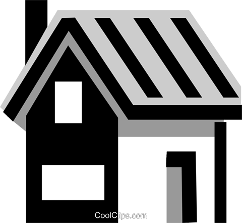 Única Família Casas Livre De Direitos Vetores Clip - Vetores De Casas Png (480x441), Png Download