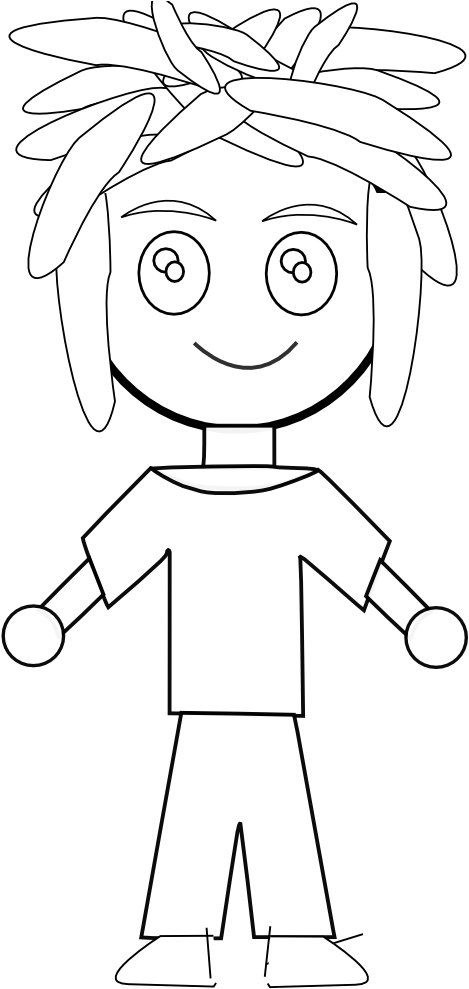 Anime Character Art 32 Black White Line Art 999px 103 - Snow Angel (999x999), Png Download