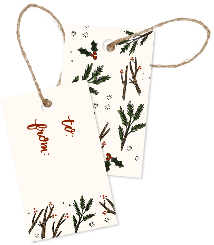Holly Christmas Gift Tags Pack Of - Holly Christmas Gift Tags (912x942), Png Download