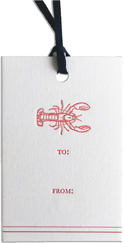 Lobster Letterpress Gift Tags, - Gift (900x900), Png Download