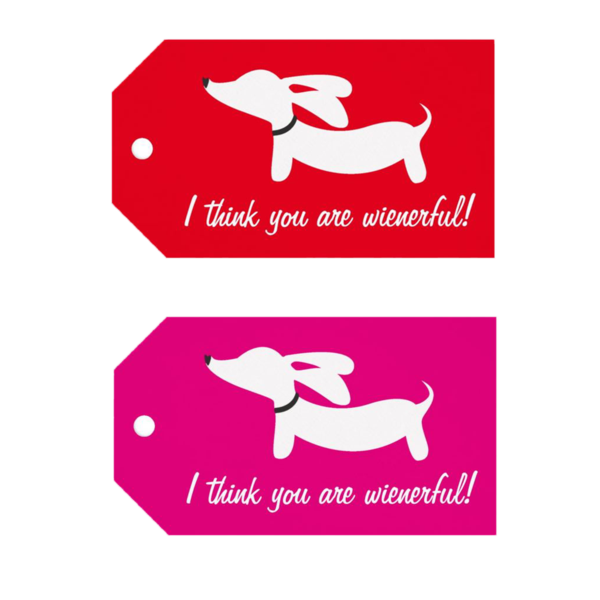 Dachshund Gift Tags The Smoothe Store - Valentines Day Cards With Dogs (600x600), Png Download