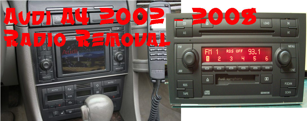 Audi A4 2002 2008 Radio Removal Radiodashkits Car Stereo - 2002 Audi A4 (1024x400), Png Download
