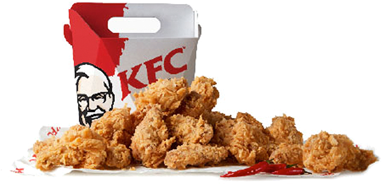 Kfc Zimbabwe Wings Bucket - Hot Zinger Wings Kfc (1282x478), Png Download