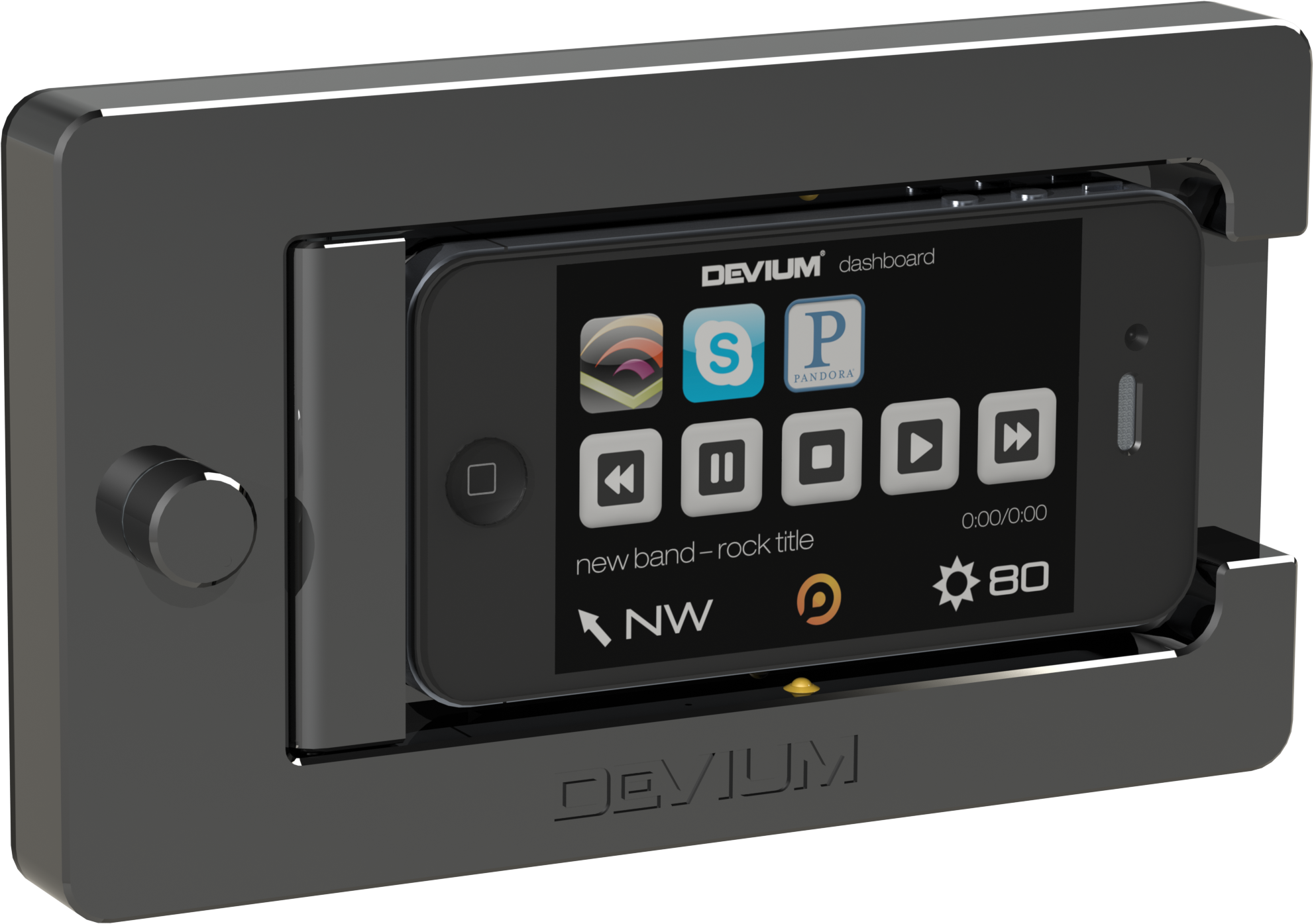 Devium Dash, Smart Phone Integrated Car Stereo - Vehicle Audio (1983x1395), Png Download