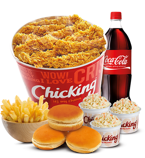 21 Pcs Strips Bucket - Chicking Dip (615x553), Png Download