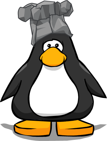 Stone Chef Hat Pc - Penguin With Hard Hat (376x495), Png Download