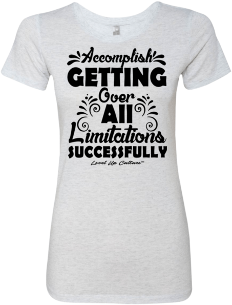 "overcoming Limitations" Women's Triblend - Active Shirt (600x600), Png Download