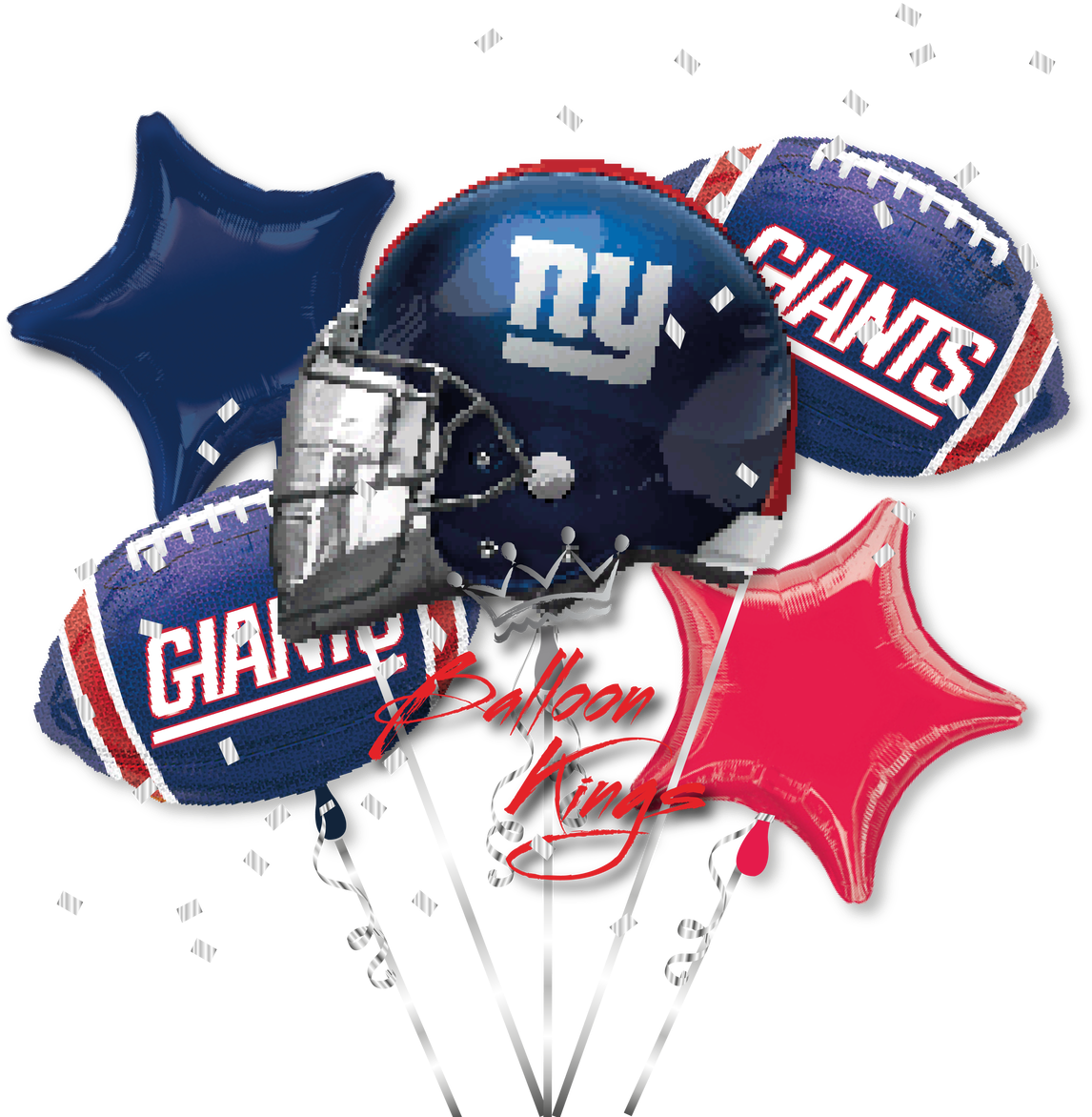 Giants Bouquet - New York Giants 50cm Mylar Balloon (1280x1280), Png Download
