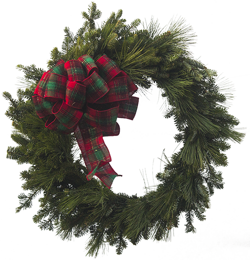 Fresh Wreaths And Roping - Tree (500x520), Png Download