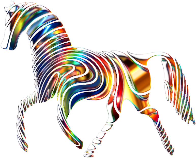 Medium Image - Horse Psychedelic (800x645), Png Download