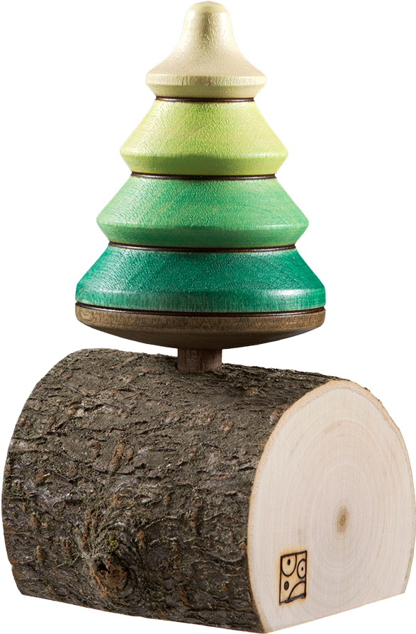 Wooden Spinning Top "tree On - Wood (1000x1000), Png Download