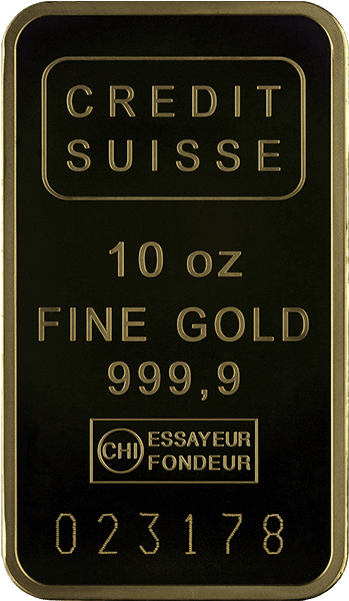 10 Oz Gold Bar Credit Suisse - Ounce (600x600), Png Download