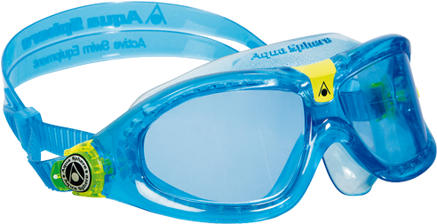 Goggles - Aqua Sphere Seal 2 Blue Lime (500x290), Png Download