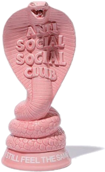 Anti Social Social Club Peach Snake - Snake Png (500x566), Png Download