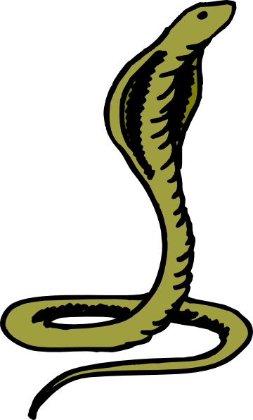 Green Cobra Clip Art At Clker - Rắn Hổ Mang Xanh (360x596), Png Download