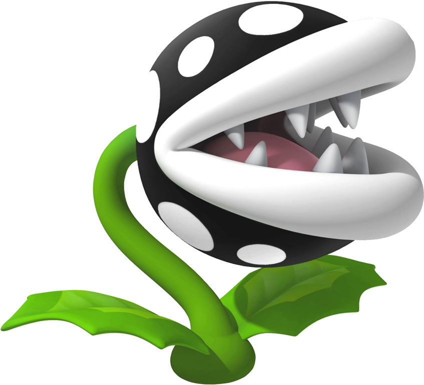 Inky Piranha Plant - Super Mario Inky Piranha Plant (900x862), Png Download