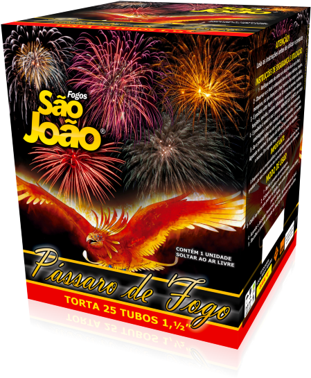 02 Tortas De Fogos Passáro De Fogo - Fireworks (480x577), Png Download