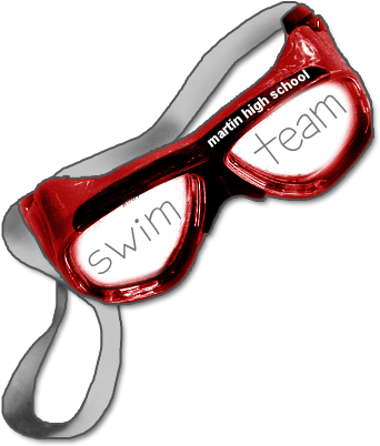 Martin Swim Team - 3d Glass (390x421), Png Download