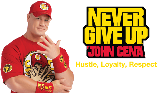 John Cena 2014 Red Attire - John Cena Style Never Give Up (560x314), Png Download