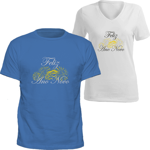 Camisa Feliz Ano Novo Fogos - Active Shirt (500x500), Png Download