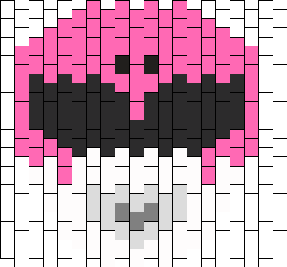 Pink Power Ranger Bead Pattern - Rage Kandi Mask Pattern (420x391), Png Download