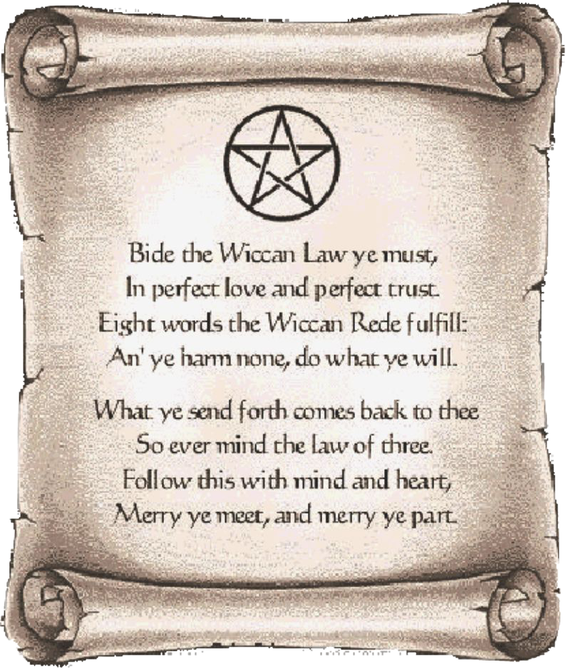 Wiccan Rede And Threefold Law - Wiccan Rede (794x942), Png Download