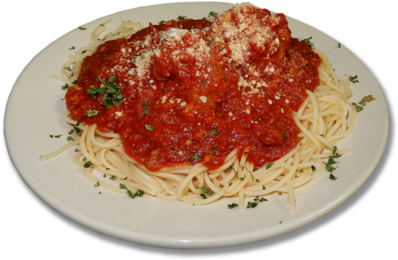 Spaghetti With Meatballs - Al Dente (580x382), Png Download