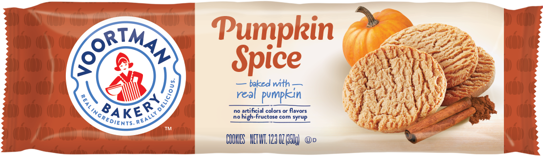 Voortman Cookies Pumpkin Us - Voortman Wafers, Peanut Butter - 14.1 Oz (1200x445), Png Download