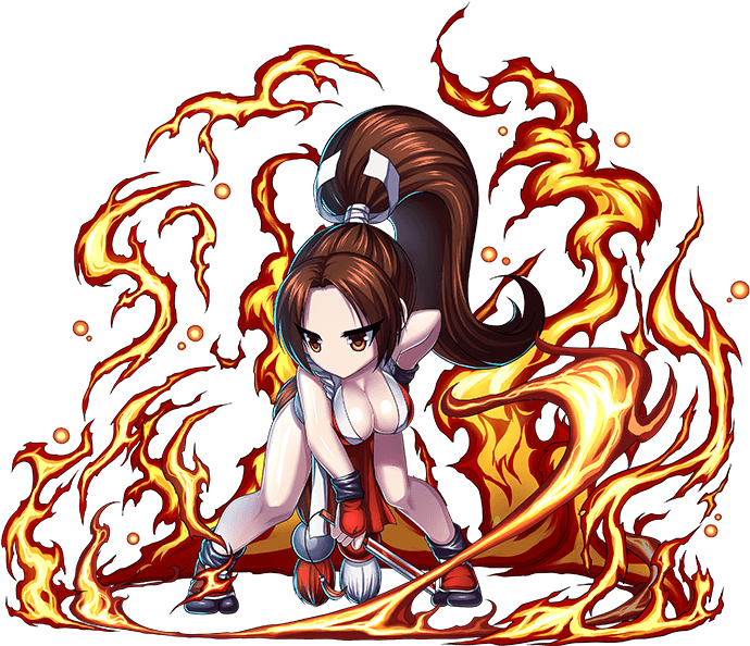 Mai Shiranui Brave Frontier Artwork2 - The King Of Fighters (718x623), Png Download