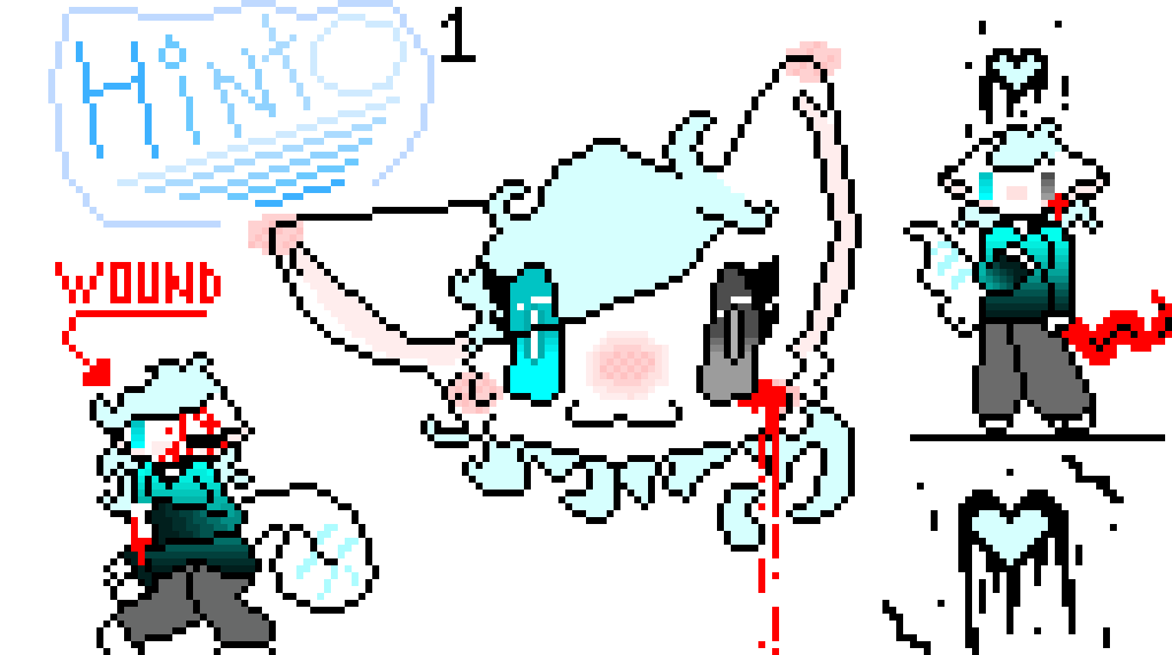 My Sprite Version Of My Oc, Hinto Mai~ - Pixel Art (1700x950), Png Download