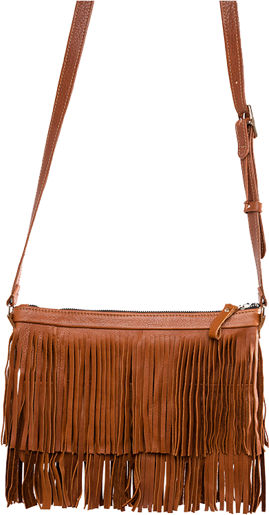 Cross-body Banker - Fringe - Carmel Brown - Bank (500x750), Png Download