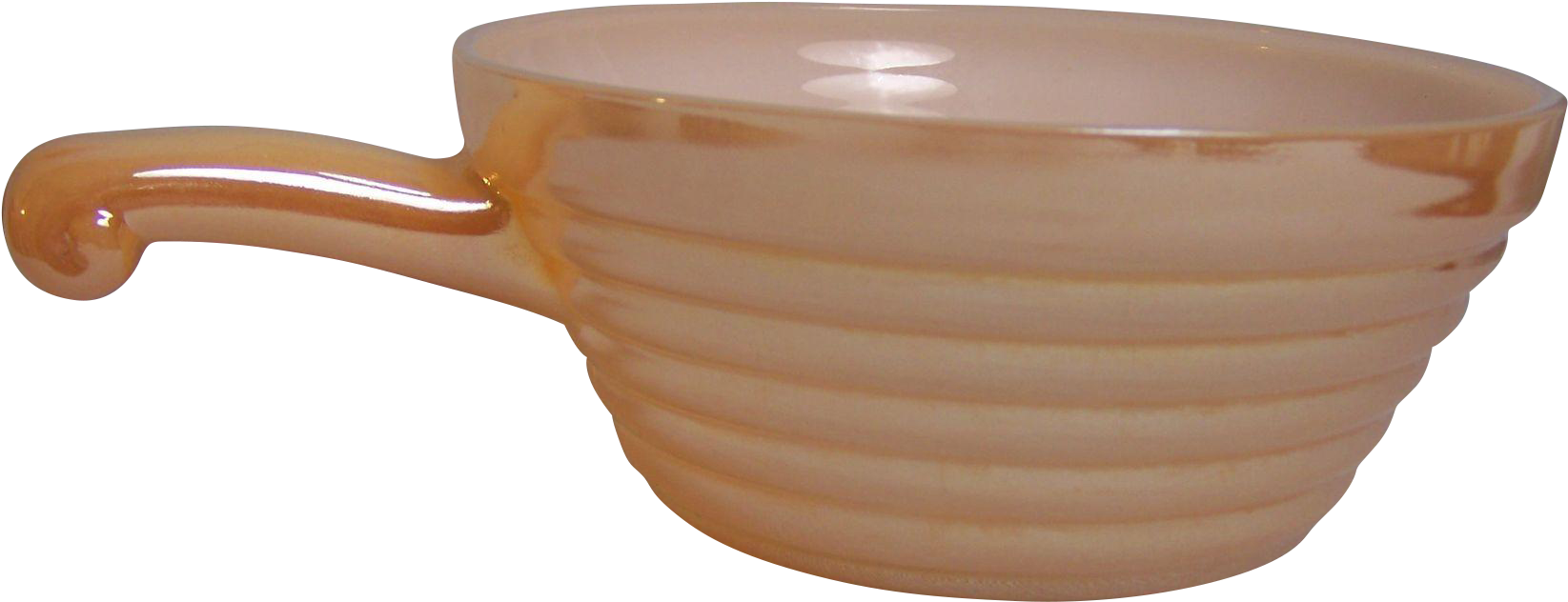 Fire King Copper Tint Peach Lustre Soup Bowl Handle - Fire-king (1644x1644), Png Download