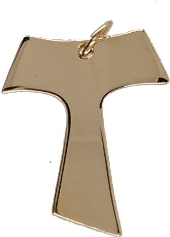 Bliss 14kt Gold Filled Tau Cross Pendant (362x502), Png Download